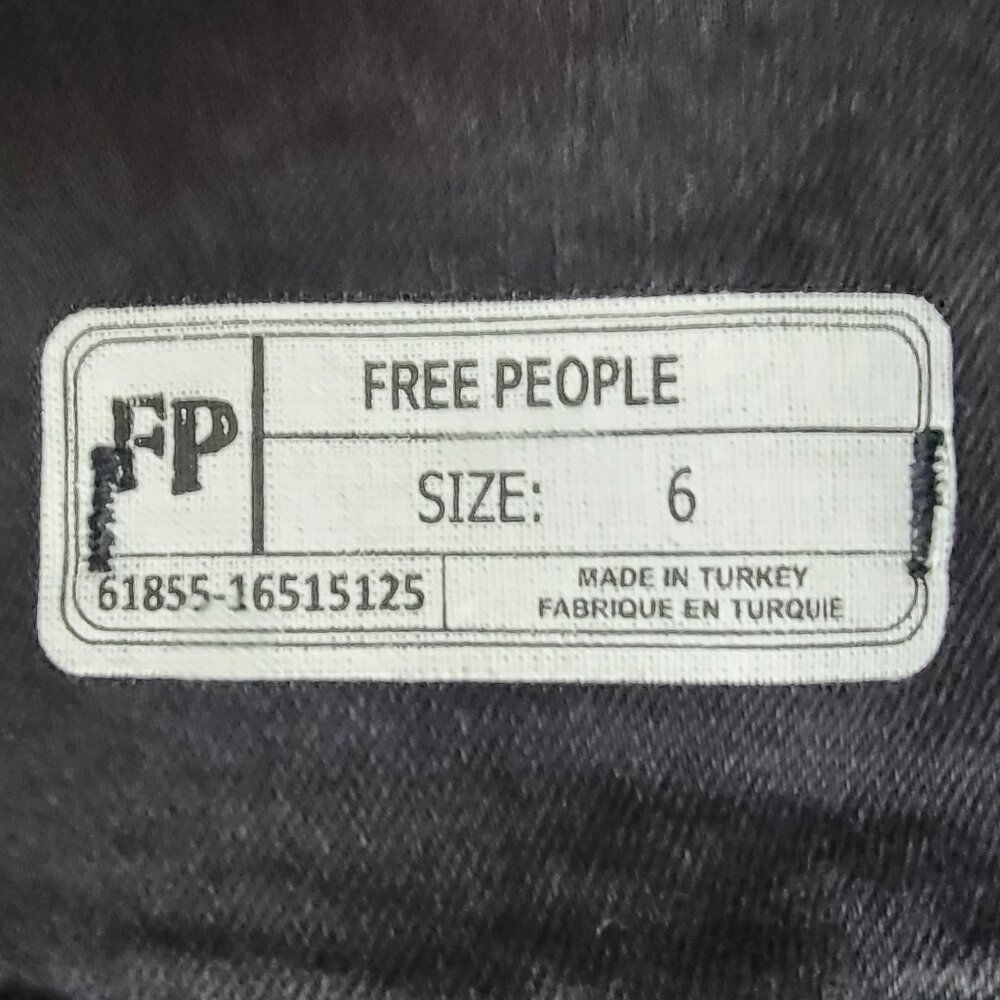 Free People Modern Femme Black Stretch Denim Corset Skirt - 6 - Picture 7 of 11